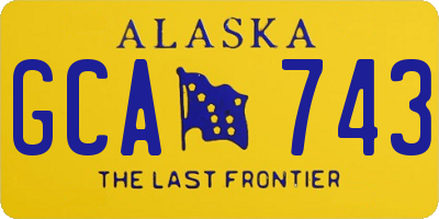 AK license plate GCA743