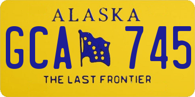 AK license plate GCA745