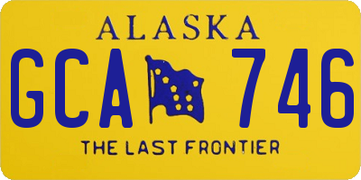 AK license plate GCA746