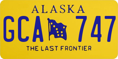 AK license plate GCA747