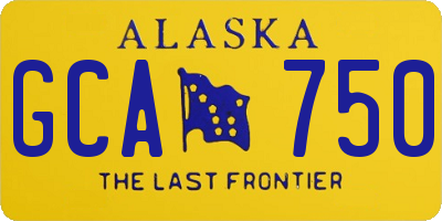AK license plate GCA750
