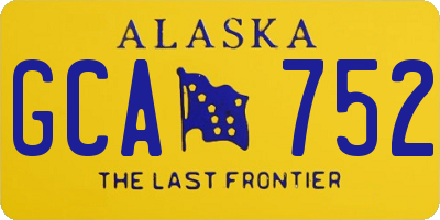 AK license plate GCA752
