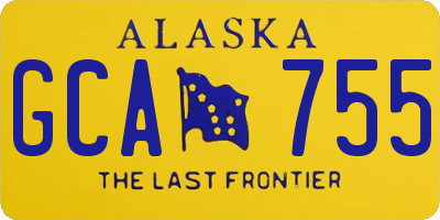AK license plate GCA755