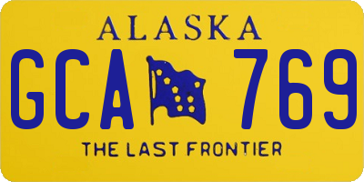 AK license plate GCA769