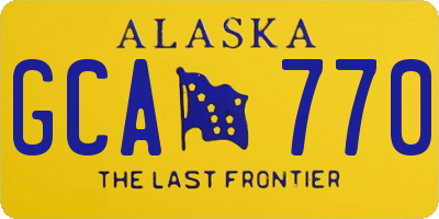AK license plate GCA770