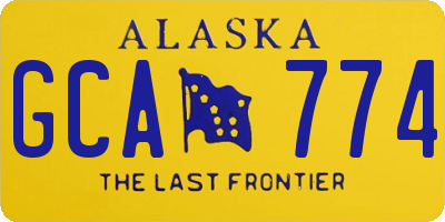AK license plate GCA774
