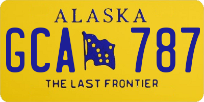 AK license plate GCA787