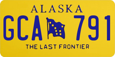 AK license plate GCA791