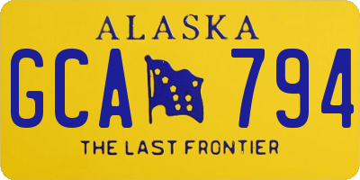 AK license plate GCA794