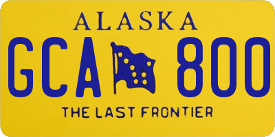 AK license plate GCA800