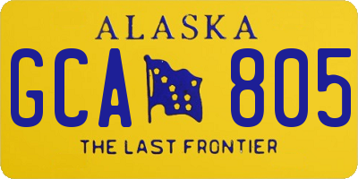 AK license plate GCA805
