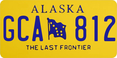 AK license plate GCA812