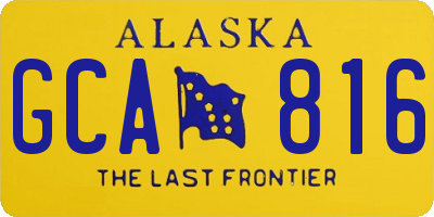 AK license plate GCA816