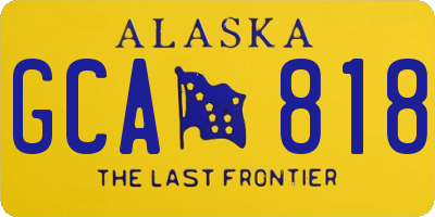 AK license plate GCA818