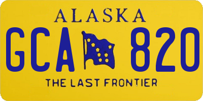 AK license plate GCA820