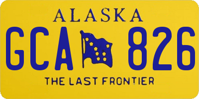 AK license plate GCA826
