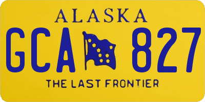 AK license plate GCA827