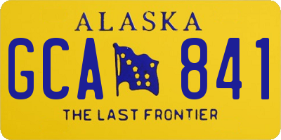 AK license plate GCA841