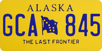 AK license plate GCA845