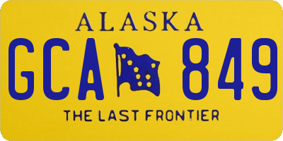 AK license plate GCA849