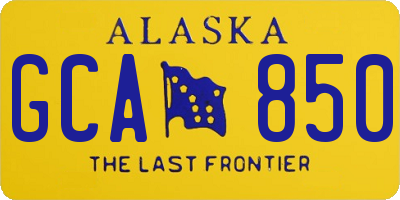 AK license plate GCA850
