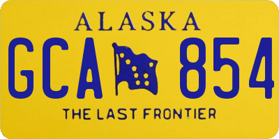 AK license plate GCA854