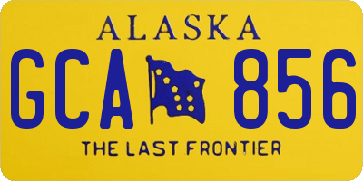 AK license plate GCA856
