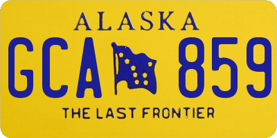 AK license plate GCA859