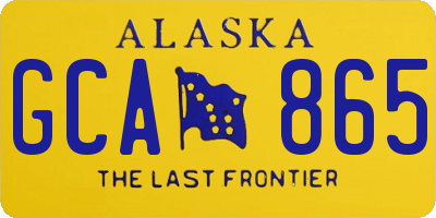 AK license plate GCA865