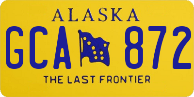 AK license plate GCA872