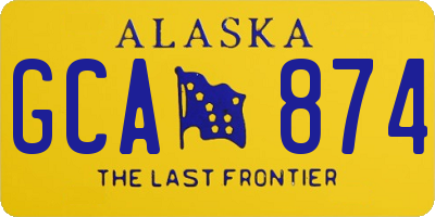 AK license plate GCA874