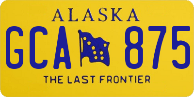 AK license plate GCA875