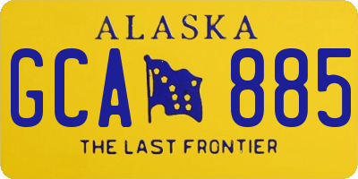 AK license plate GCA885