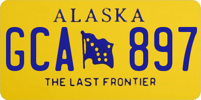 AK license plate GCA897