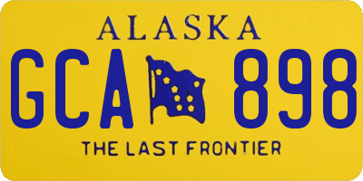 AK license plate GCA898
