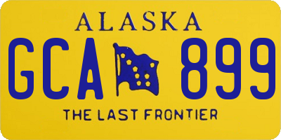 AK license plate GCA899