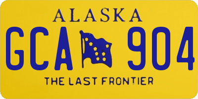 AK license plate GCA904