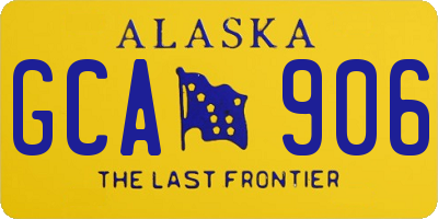 AK license plate GCA906