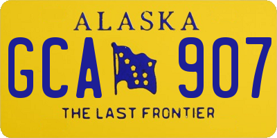 AK license plate GCA907