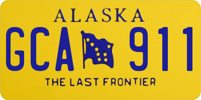 AK license plate GCA911