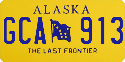 AK license plate GCA913
