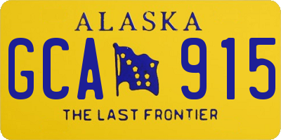 AK license plate GCA915