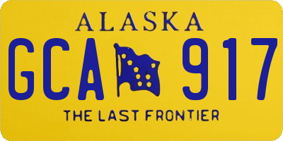 AK license plate GCA917