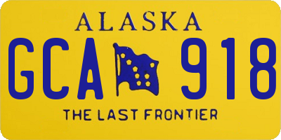 AK license plate GCA918