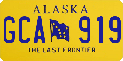 AK license plate GCA919