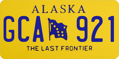 AK license plate GCA921