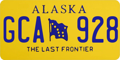 AK license plate GCA928