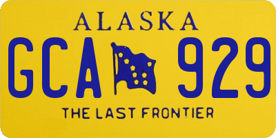 AK license plate GCA929