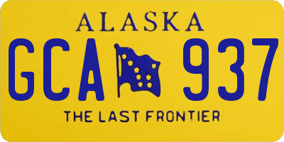 AK license plate GCA937