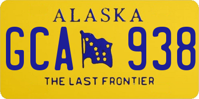 AK license plate GCA938